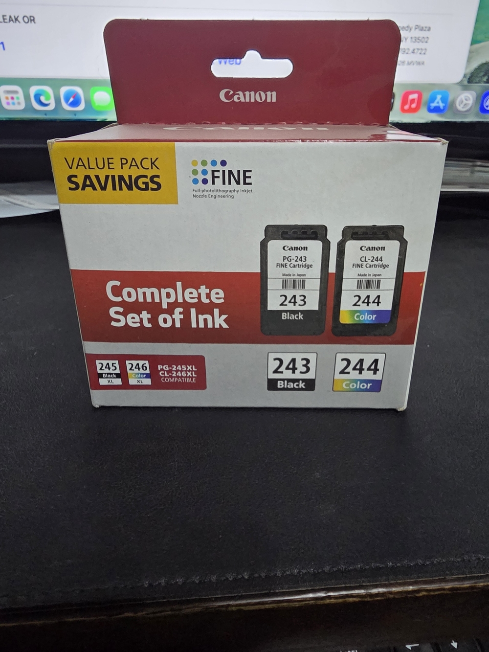 Canon Complete Set of Ink (Black & Color)